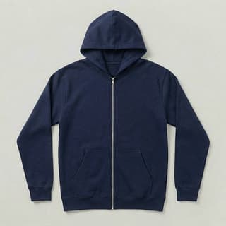 Image 1 of a product Navy Blue Full-Zip Hoodie