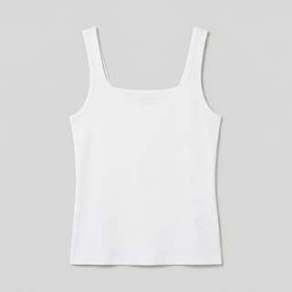 Image 1 of a product White Square-Neck Wide-Strap Camisole