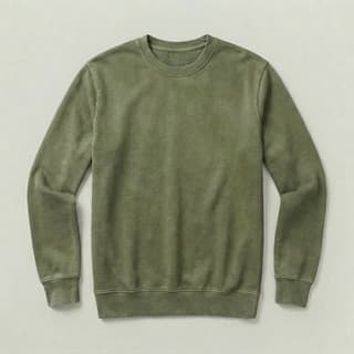 Image 1 of a product Faded Olive Garment-Dyed Sweatshirt