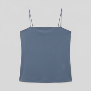 Image 1 of a product Slate Blue Minimalist Straight-Neck Camisole