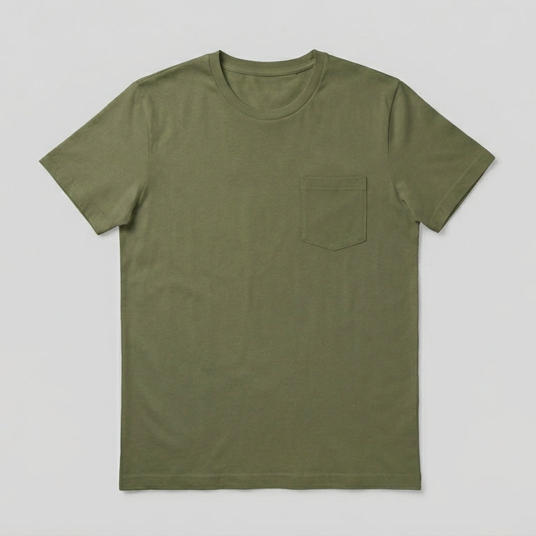 Olive Green Pocket Tee