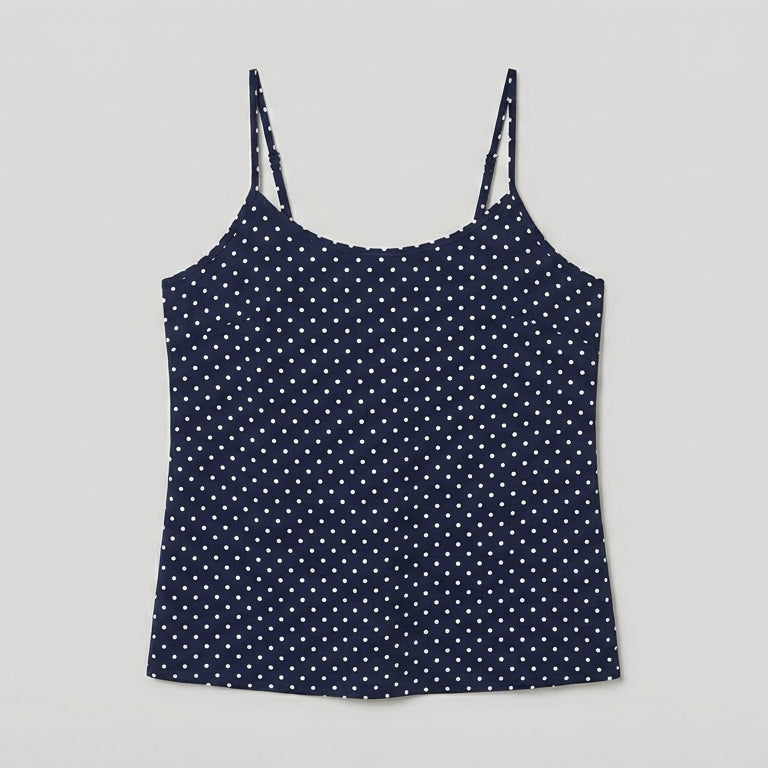 Image 1 of Navy Blue Polka Dot Camisole